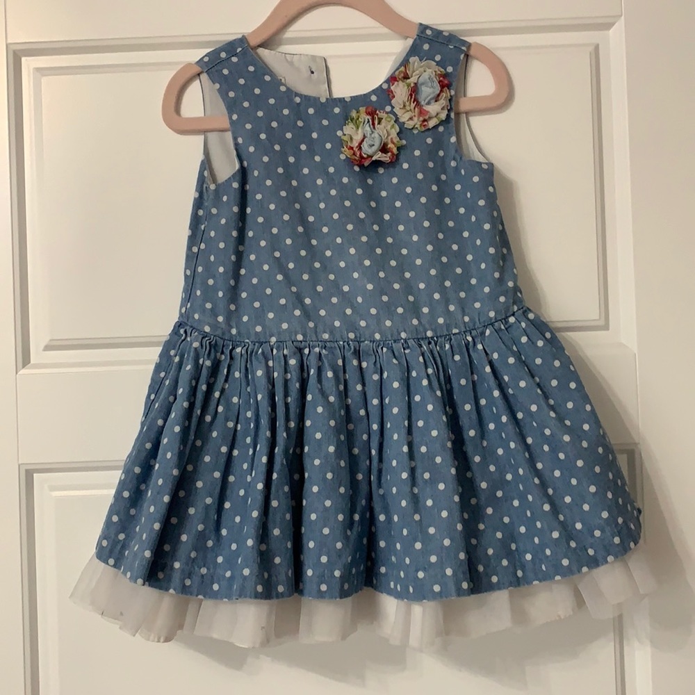 Pippa and Julie 2T dress Blue polkadot